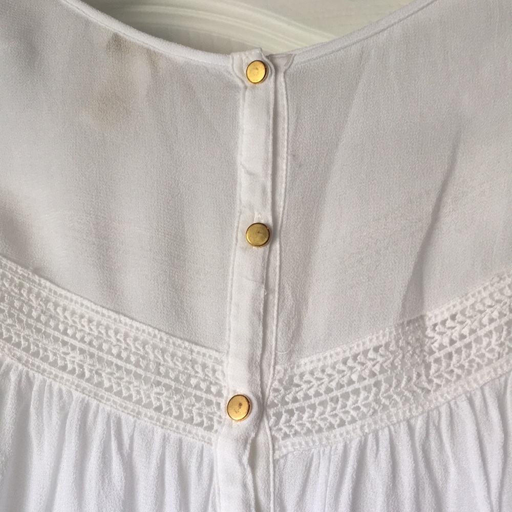 Forever 21 White See Through Blouse - Picture 3 of 5